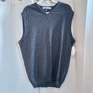 Cellinni Mens Sweater Vest XL Pure Merino Wool Argyle Old Money Preppy 20361